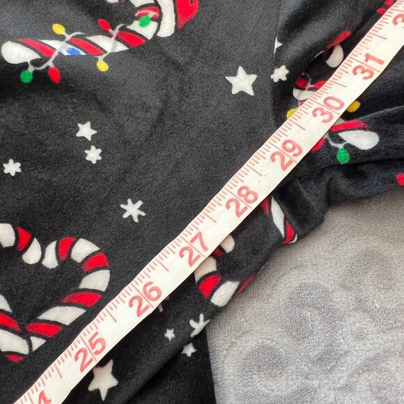 No Boundaries Black Candy Cane Holiday Sleep Pants Small - Picture 8 of 8